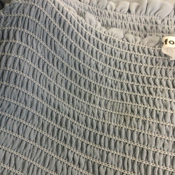 Reformation Meadow Smocked Bodice Slit Square Neck Puff Sleeve Midi In Mineral M - Picture 12 of 15